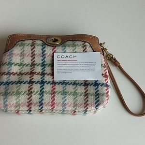 Coach fabric wristlet